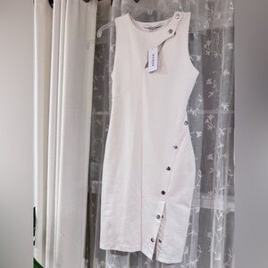 Brand New Designer Sexy White Cream Body Icon Dress Size XS Guess Women NWT